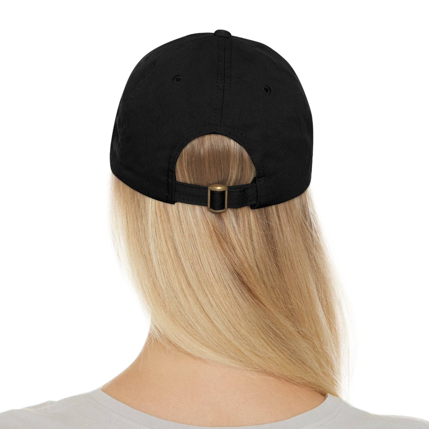 Dad Hat with Leather Patch (Rectangle) by Cedric Wear London