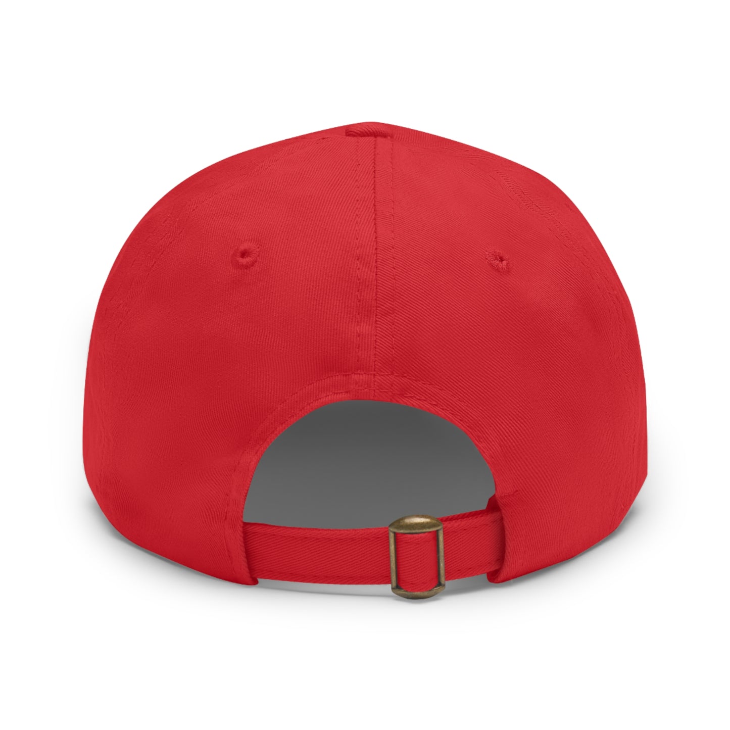 Dad Hat with Leather Patch (Rectangle) by Cedric Wear London
