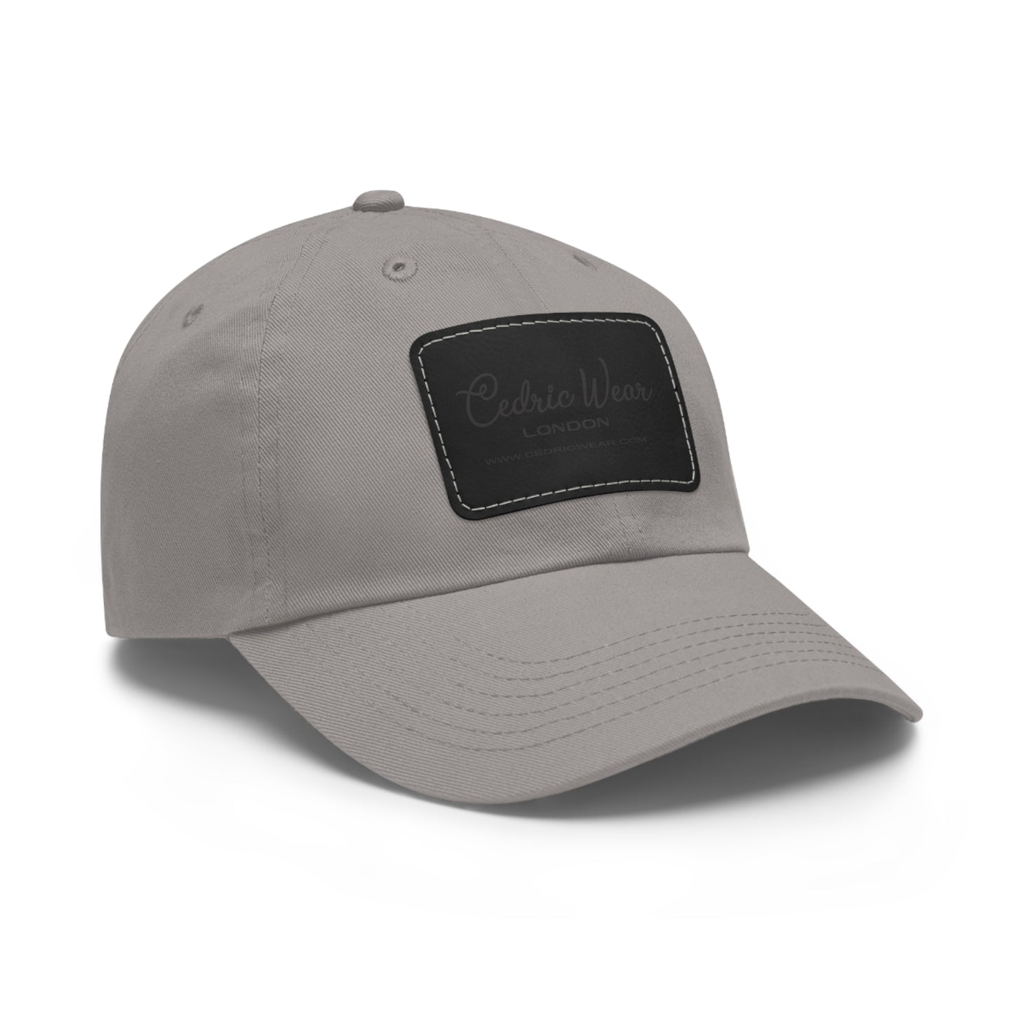Dad Hat with Leather Patch (Rectangle) by Cedric Wear London