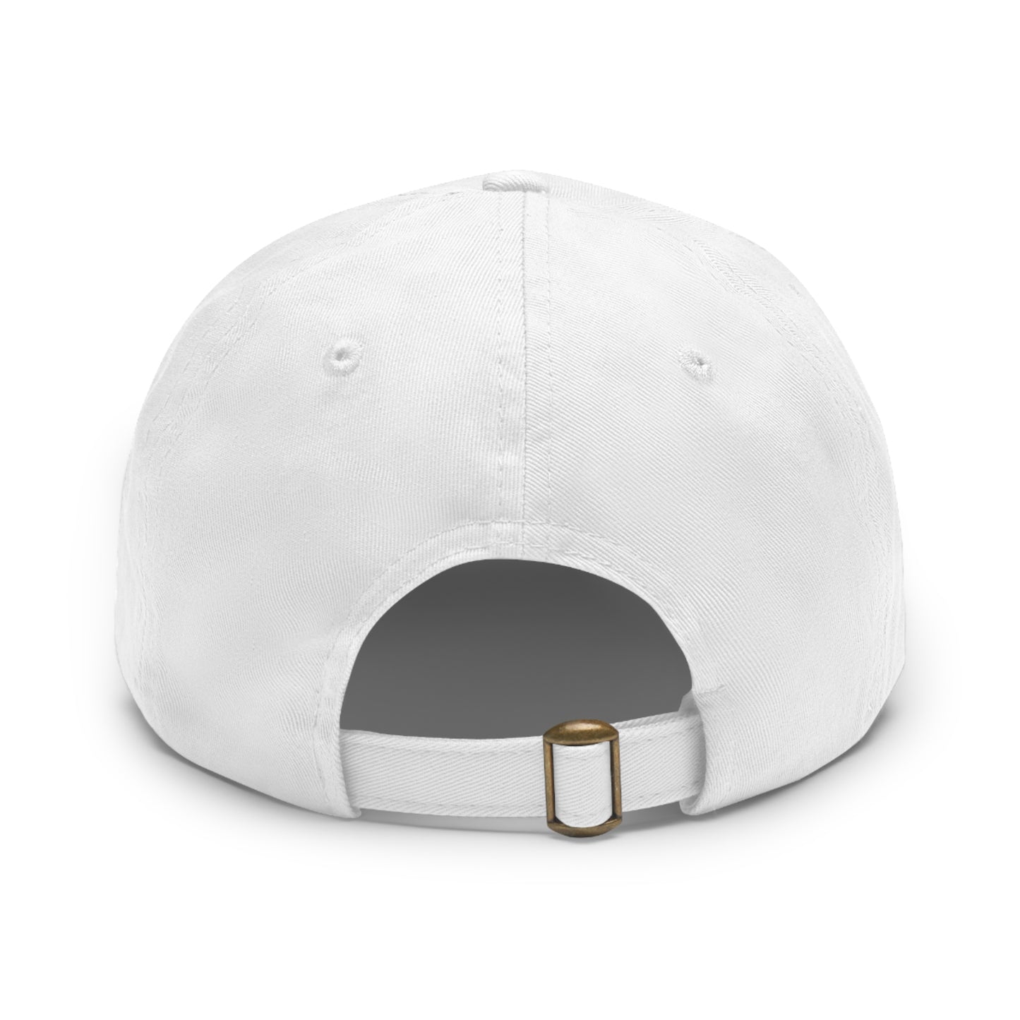 Dad Hat with Leather Patch (Rectangle) by Cedric Wear London
