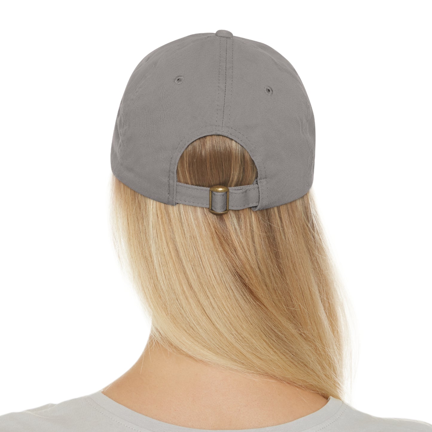 Dad Hat with Leather Patch (Rectangle) by Cedric Wear London