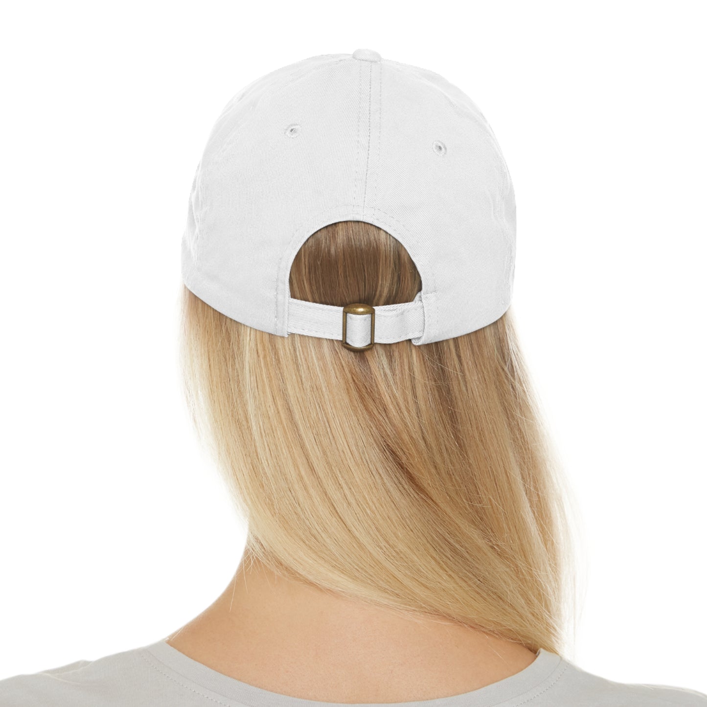 Dad Hat with Leather Patch (Rectangle) by Cedric Wear London