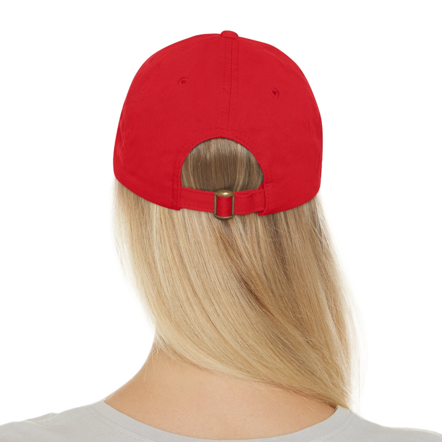 Dad Hat with Leather Patch (Rectangle)  by Cedric Wear London