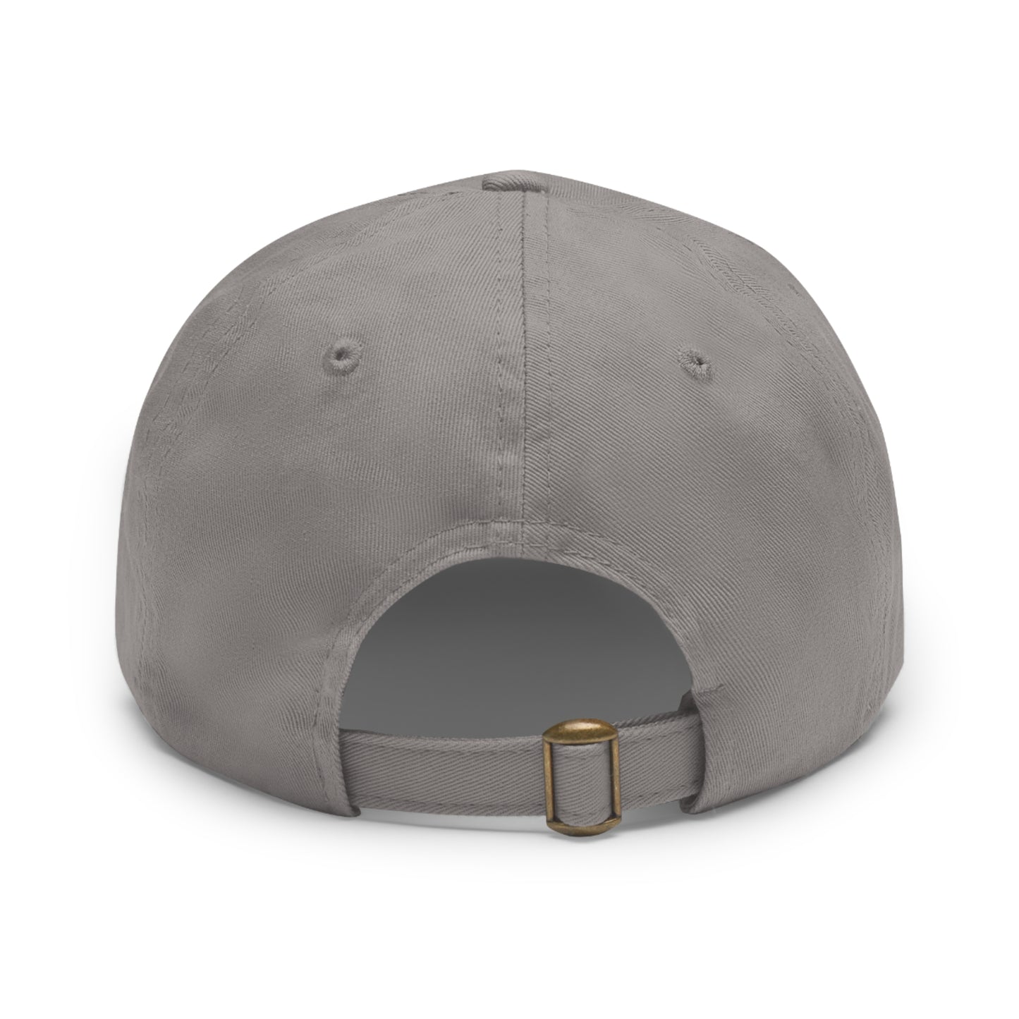 Dad Hat with Leather Patch (Rectangle)  by Cedric Wear London
