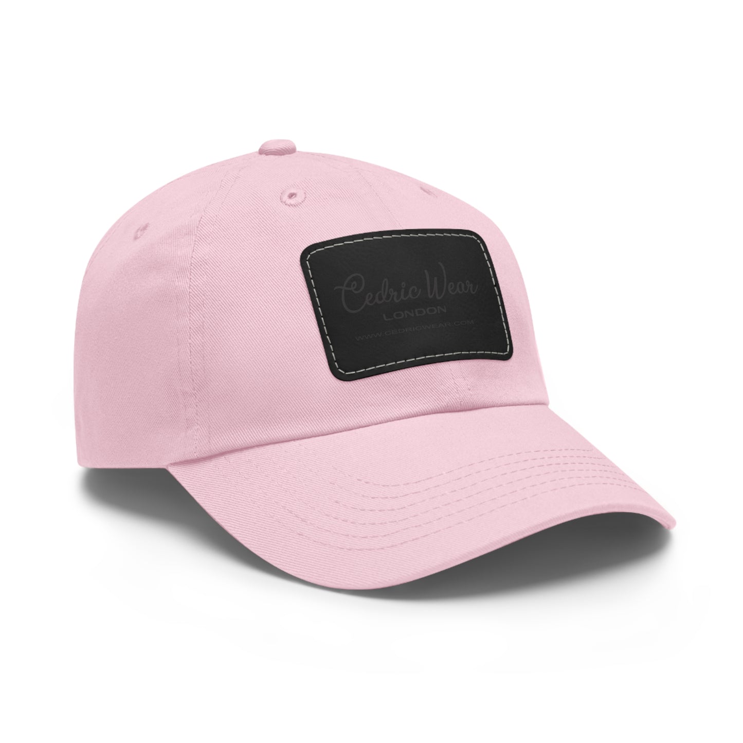 Dad Hat with Leather Patch (Rectangle)  by Cedric Wear London