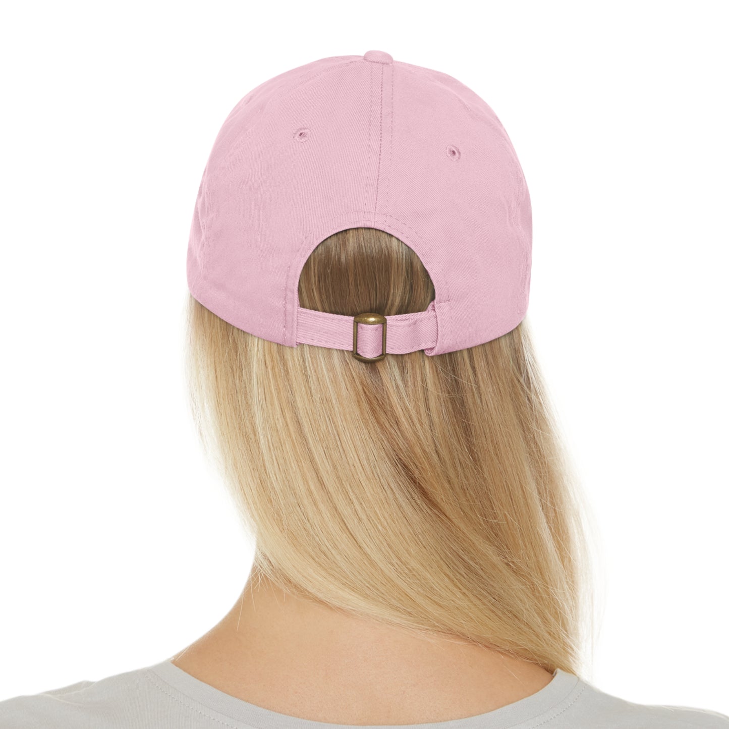 Dad Hat with Leather Patch (Rectangle)  by Cedric Wear London