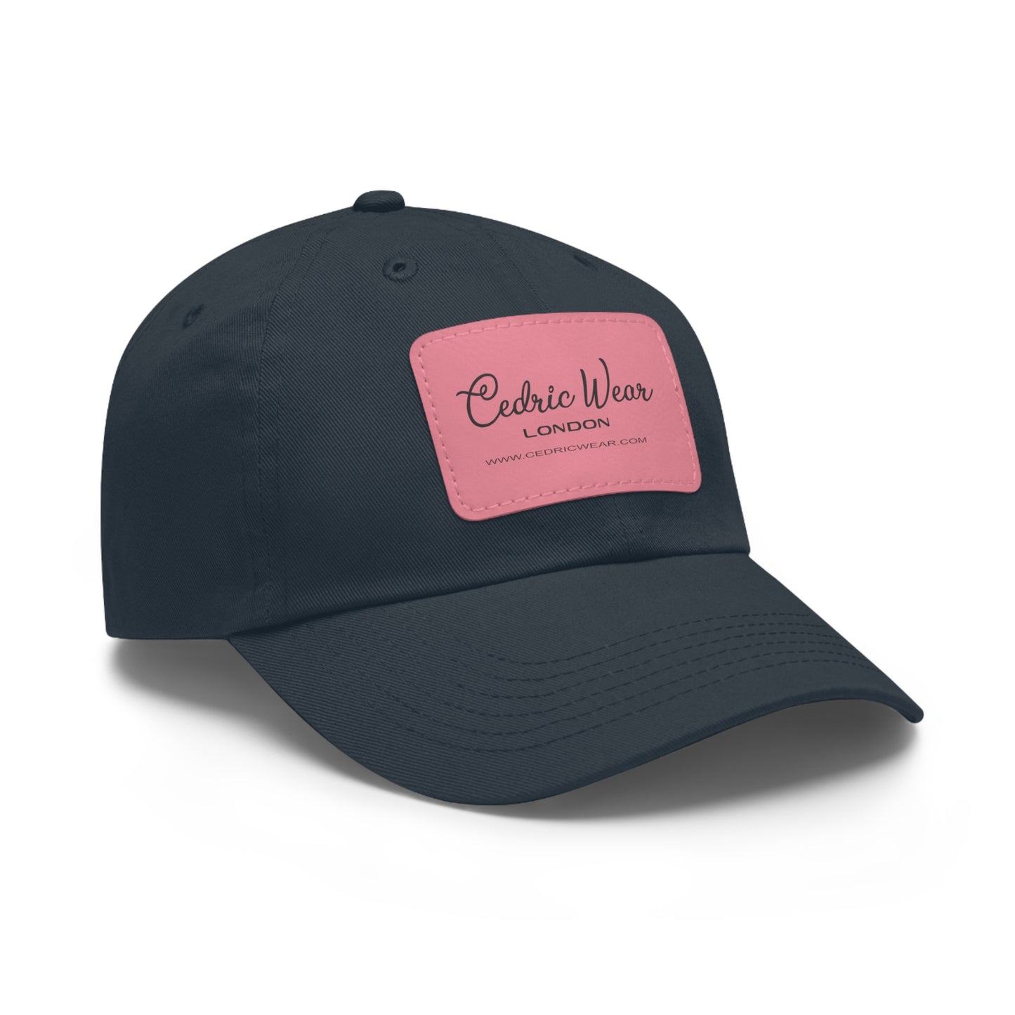 Dad Hat with Leather Patch (Rectangle)  by Cedric Wear London